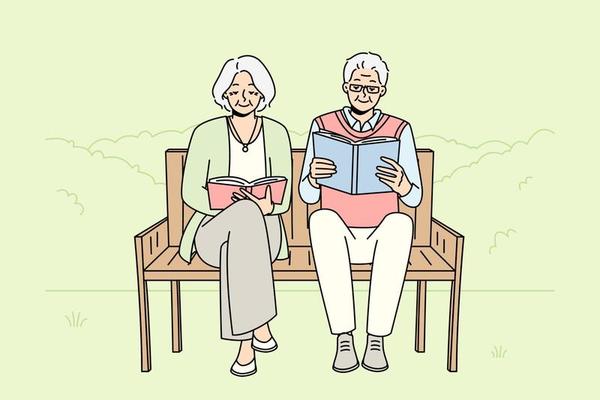 Free old couple - Vector Art Free old couple - Vector Art