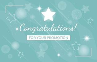 Stars Congratulations Promotion Job Good Work Business Office Card Template vector