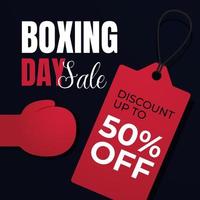 Boxing Day December 26th illustration with price tag label on isolated background vector