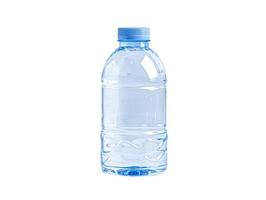 Plastic water bottle isolated on white background with clipping path. photo