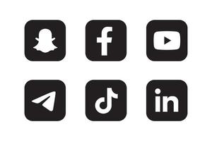 icono de redes sociales populares vector editable