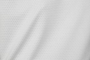 White sports clothing fabric football shirt jersey texture background photo