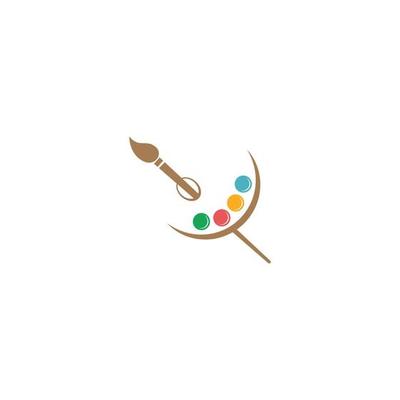 Paint icon logo design illustration