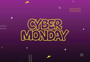 Cyber Monday sale poster. Commercial discount event banner. Cyber Monday textured. Vector business illustration. Cyber Monday vector illustration. Cyber Monday sale banner layout design