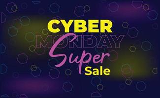 Cyber Monday sale poster. Commercial discount event banner. Cyber Monday textured. Vector business illustration. Cyber Monday vector illustration. Cyber Monday sale banner layout design