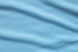 Blue football jersey clothing fabric texture sports wear background photo