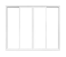 Real modern house window frame isolated on white background with clipping path photo