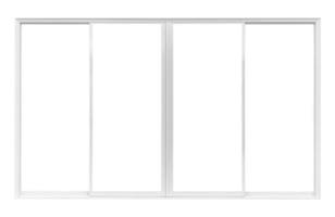 Real modern house window frame isolated on white background with clipping path photo