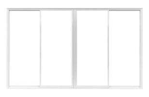 Real modern house window frame isolated on white background with clipping path photo