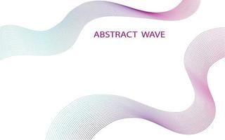 Abstract wave element for design. Digital frequency track equalizer. Stylized line art background. Vector illustration. Wave with lines created using blend tool. Curved wavy line, smooth stripe.