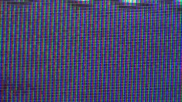 Close up view at a plasma tv while showing television activity. photo