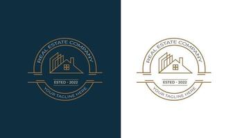 diseño de logotipo inmobiliario vector