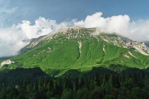 Mountain peaks in the western part of the Main Caucasian Ridge. photo