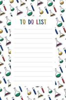 test tube template vector image to-do list