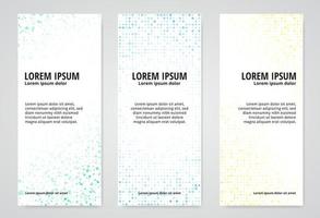 vertical banner background with abstract color dots vector