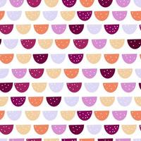 Abstract colorful semicircle and dot design seamless pattern vector