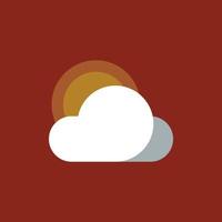 Cloud and sun vector made with different patterns