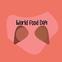 World Food Day simple design made in different types of colors and shapes vector