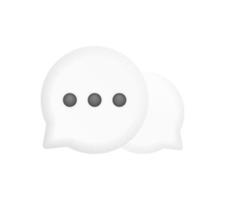 3D white speak bubble text, chatting box, message typing realistic vector illustration design.