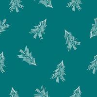 Beautiful seamless pattern with fluffy christmas tree. Cute winter pattern for fabric, wrapping paper, cards and poster. vector