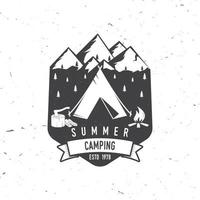 Summer Camping badge. Vector illustration.