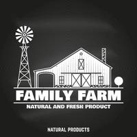 insignias o etiquetas de granja familiar. vector