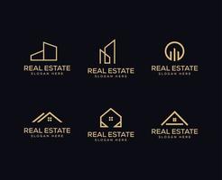 Luxury Real Estate Logo Set Free Vector