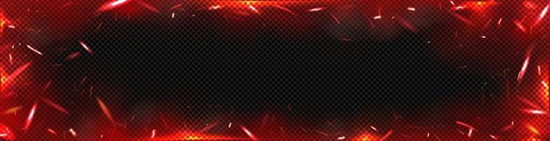 Background with red fire sparks, overlay effect vector