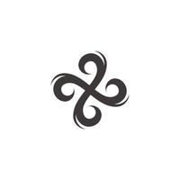 swirl wavy circle geometric motion object symbol logo vector