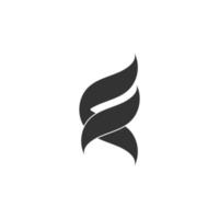 symbol vector of smoke shape curves overlap flat design