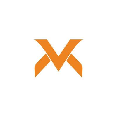 Vk initial gaming logo esports geometric designs Vector Image