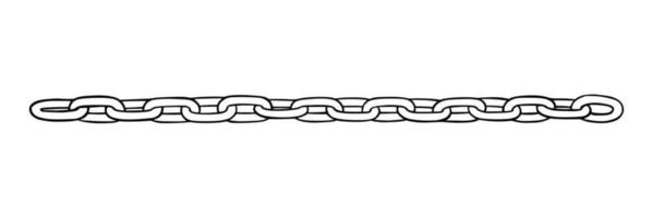 Chain as symbol of unity and cooperation. Sketch of metal chains. Vector illustration