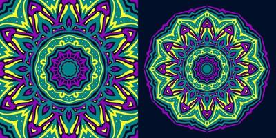 vintage ornament mandala art traditional round trippy background decoration for web or print vector design element