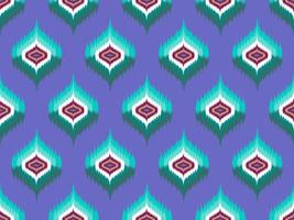 Ikat pattern emboidery style vector