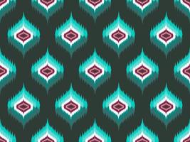 Ikat pattern emboidery style vector