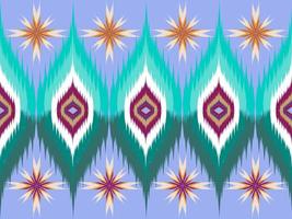 Ikat pattern emboidery style vector