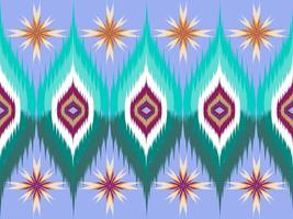 Ikat pattern emboidery style vector