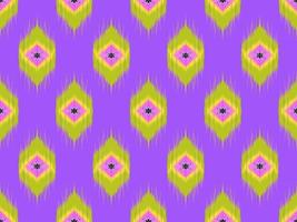 Ikat pattern emboidery style vector