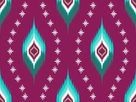 Ikat pattern emboidery style vector