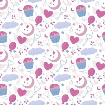 fondo de patrón romántico vector