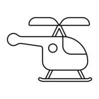 Editable design icon of military helicopter vector