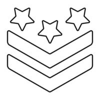 An icon design of military rank vector