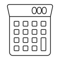 vector de estilo moderno del icono de la calculadora