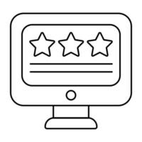 Online ratings icon, editable vector