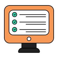 Perfect design icon of online list icon vector