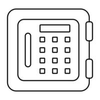 icono de diseño moderno de bóveda de banco vector