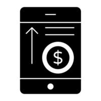 Perfect design icon of mobile money vector