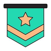 un diseño de icono de insignia de clasificación vector