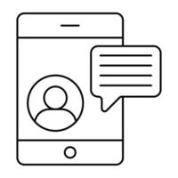 Mobile video call icon in trendy design vector