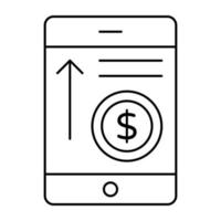 Perfect design icon of mobile money vector